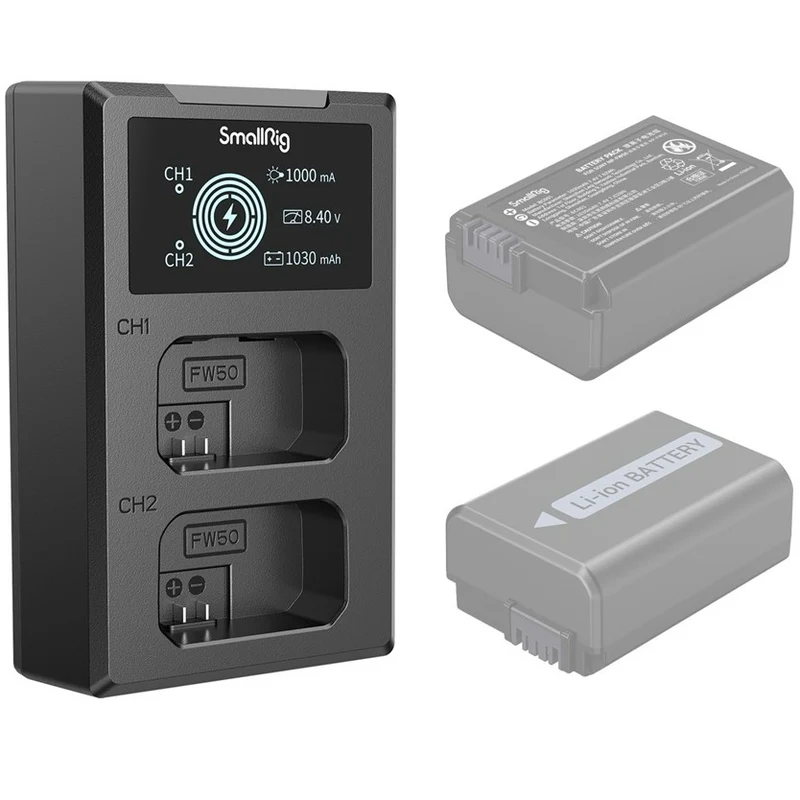 SmallRig 4081 NP-FW50 Chargeur de batterie pour appareil photo