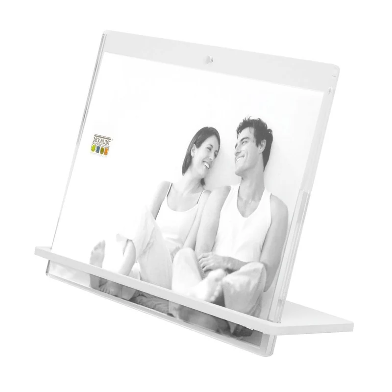 Deknudt Cadre photo transparent 5,4mm d'épaisseur avec support blanc 13x18 S58SD1