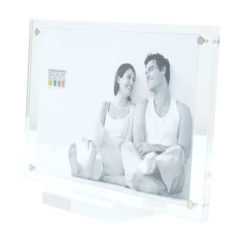 Deknudt Cadre photo magnétique et transparent de 6mm d'épaisseur avec base 10x15 S58SC1
