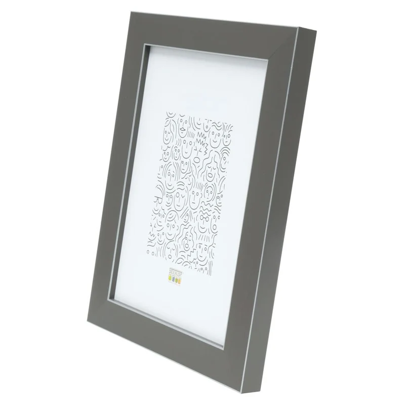 Deknudt Cadre photo gris avec bordure argentée 10x15 S41VK7