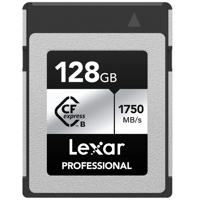Lexar Professional Argent Carte CFexpress Type B R1750/W1300 MB/s – 128GB