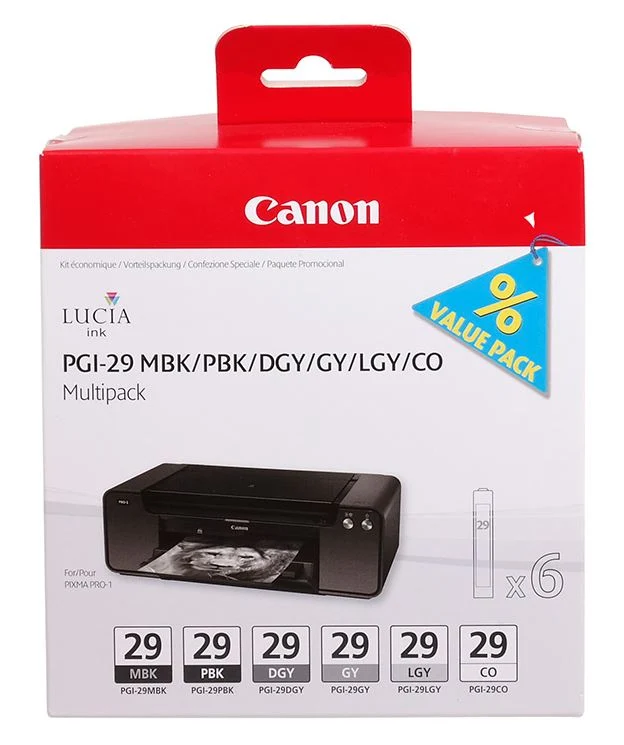 Canon Multi PGI-29 MBK/PBK/DGY/GY/LGY/CO
