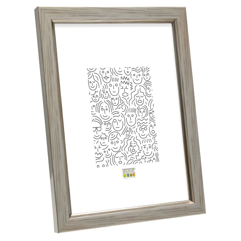 Deknudt Cadre couleur argent avec passepoil 13x18 S46AD1