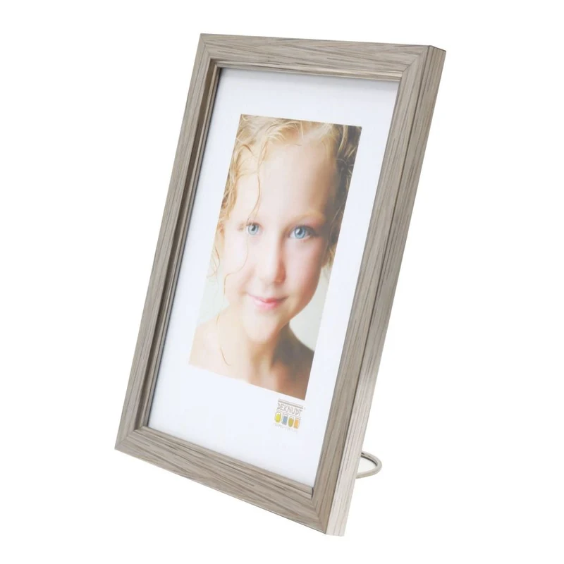 Deknudt Cadre couleur argent avec passepoil 13x18 S46AD1