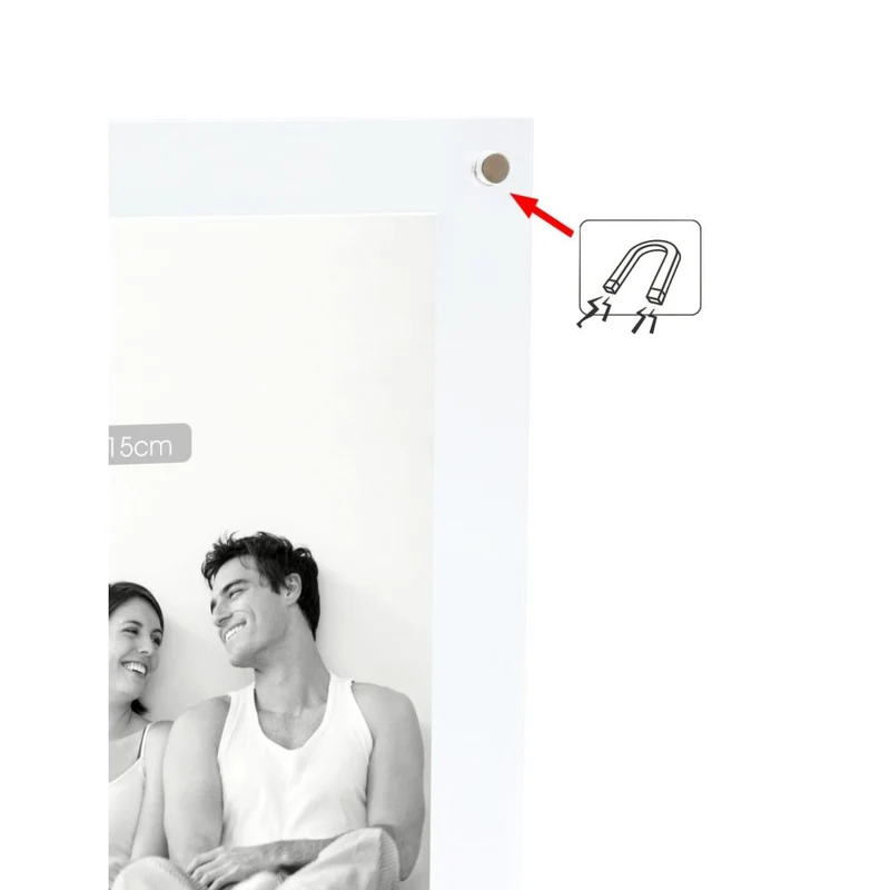 Deknudt Cadre photo magnétique et transparent de 6mm d'épaisseur avec base 20x20 S58SC1