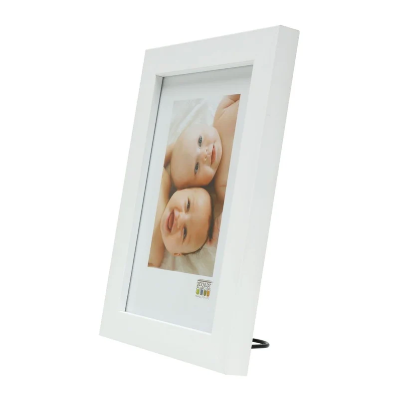 Deknudt Cadre photo moderne en blanc 13x18 S45SK1