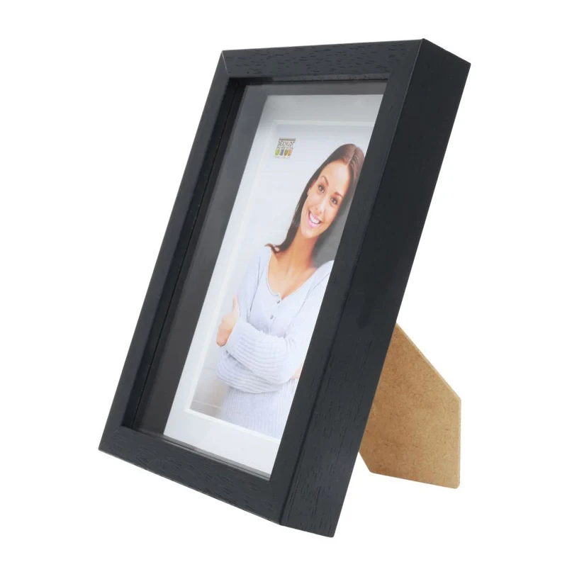 Deknudt Cadre en bois noir pour encadrer les objets 18x24 S223K2