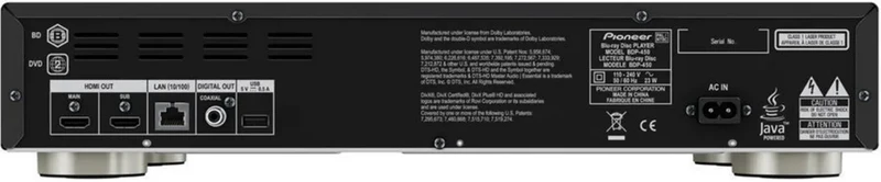 Pioneer BDP-450 Noir