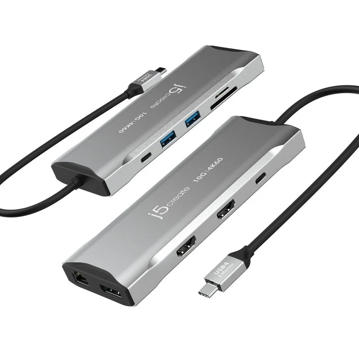 j5create 4K60 Elite USB-C® Triple-Monitor 10Gbps Mini Station d'Accueil