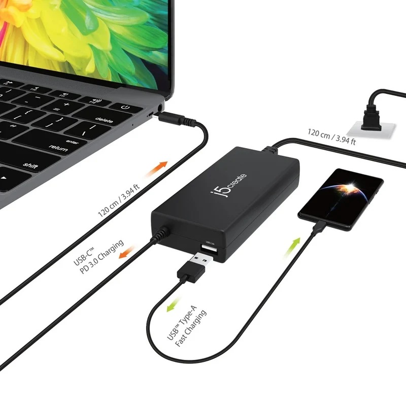 j5create USB-C™ Station d'accueil Écran Triple avec adaptateur PD 100W - EU