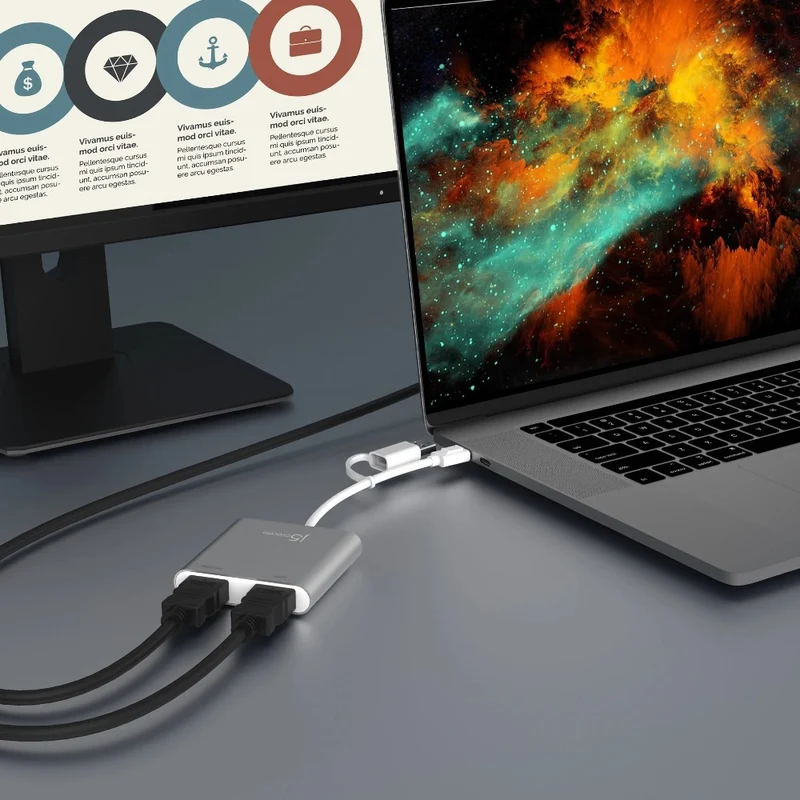j5create USB-C® Adaptateur multi-écran vers Dual HDMI™