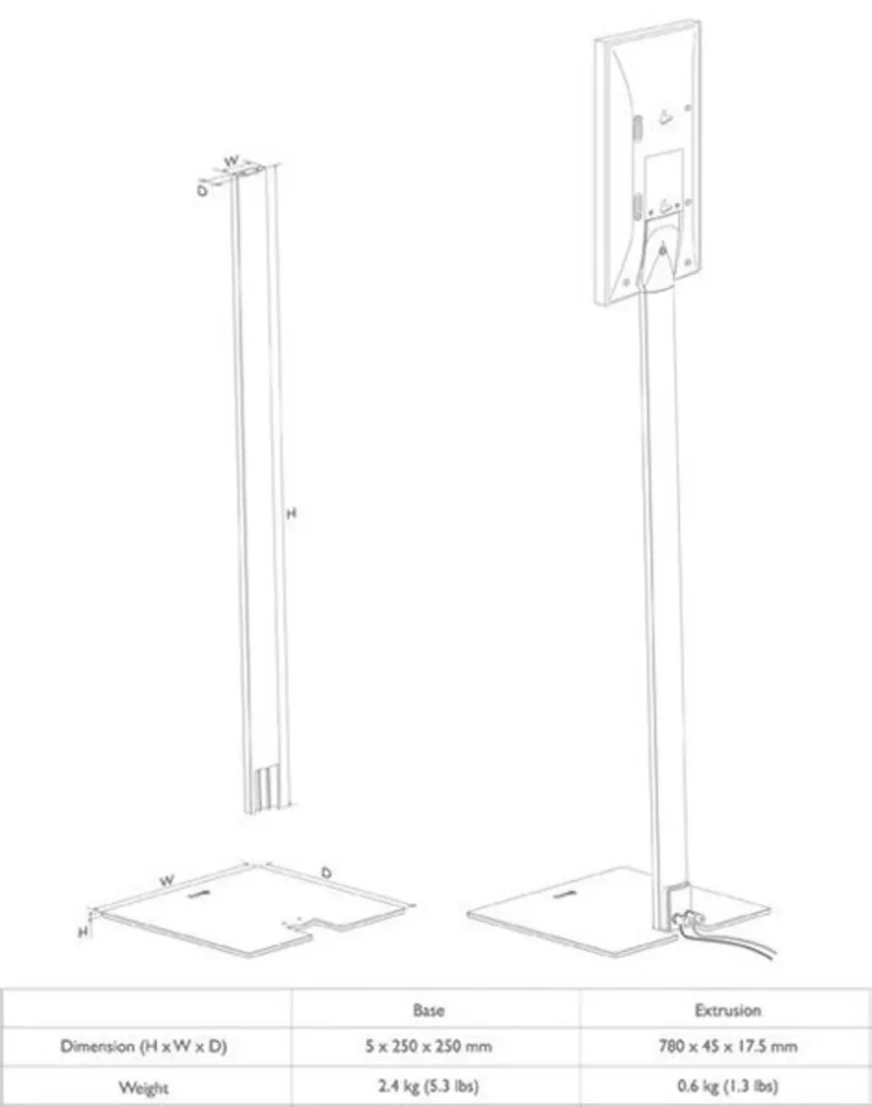 KEF Stand T Series Noir