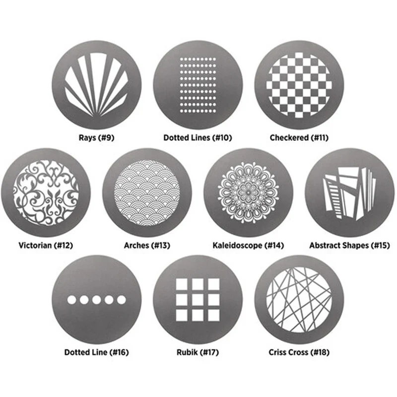 Westcott Optique Spot by Lindsay Adler Gobo Pack 1: Patterns (pack de 10)