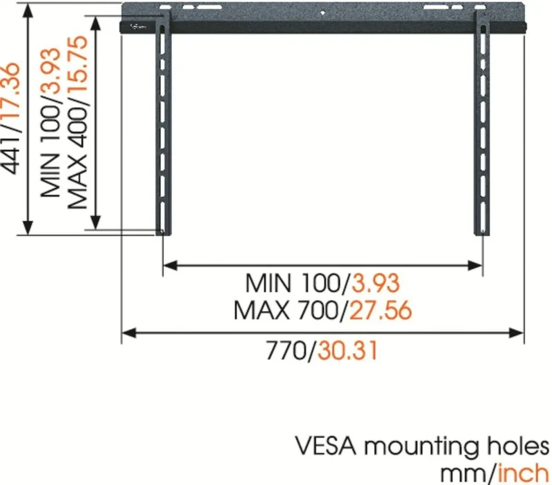 Vogel's WALL 1305 Noir