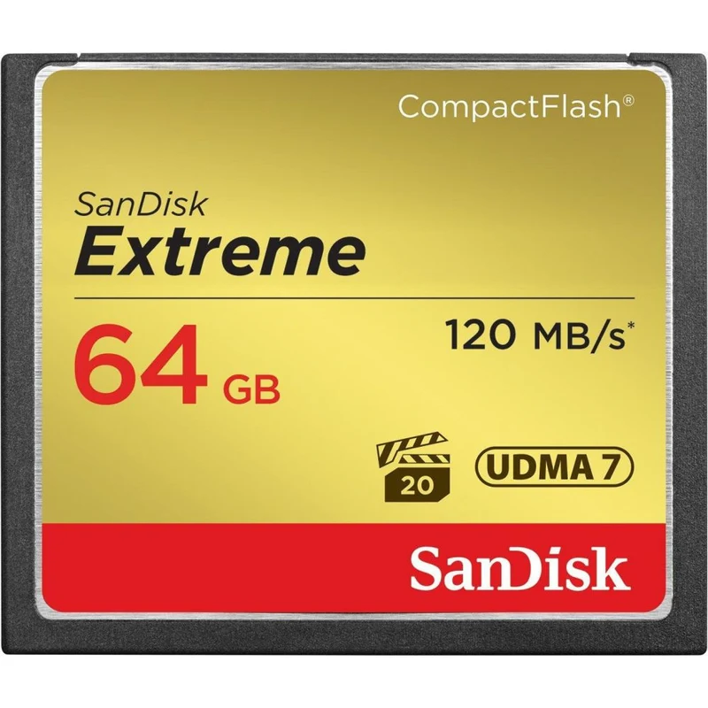 SanDisk Extreme CompactFlash 64 Go 120 Mo/s.