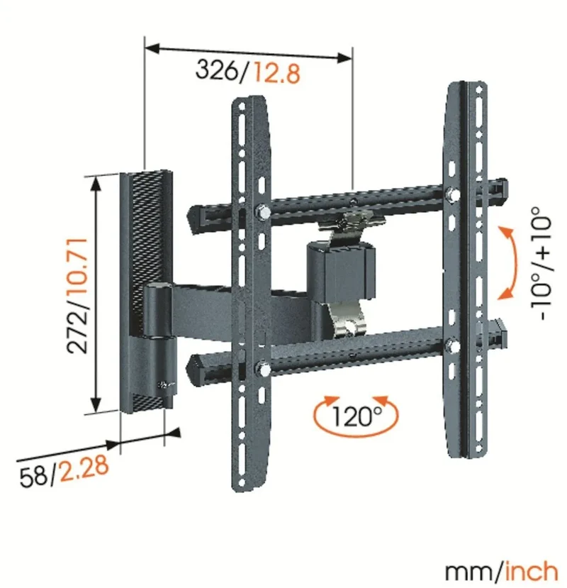 Vogel's WALL1225 Noir