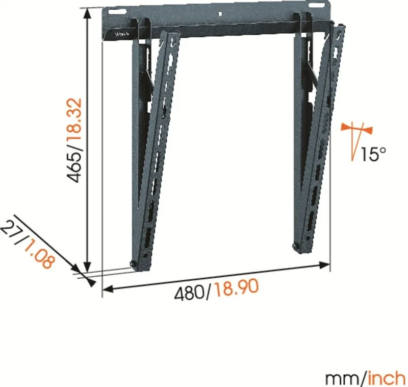 Vogel's WALL 1215 Noir