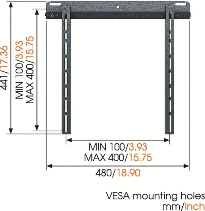 Vogel's WALL 1205 Noir