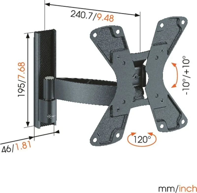 Vogel's WALL1125 Noir