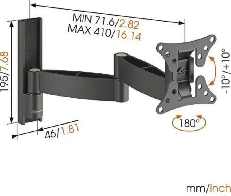 Vogel's WALL1045 Noir
