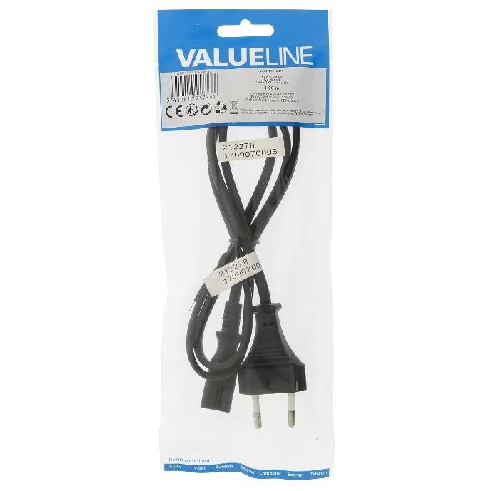 Valueline Câble d'alimentation Europlug 1,0 m