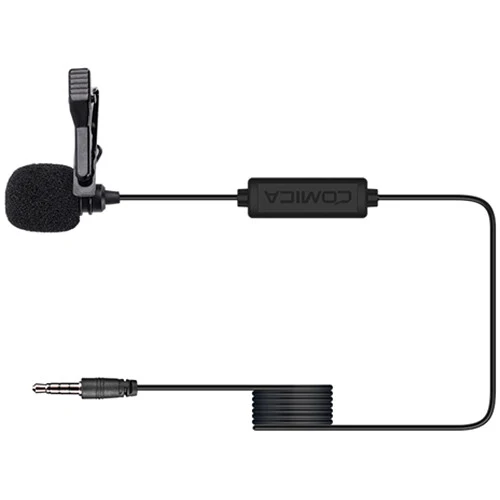 Comica Lavalier Microphone pour Smartphone TRRS (Câble 2,5 Mètre)