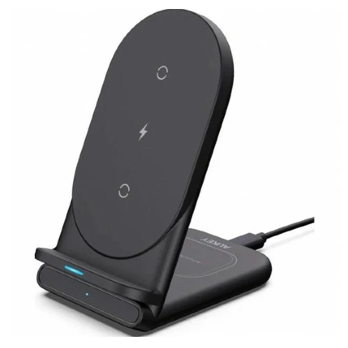 Aukey Aircore Support de Charge sans Fil 2 en 1 - Noir