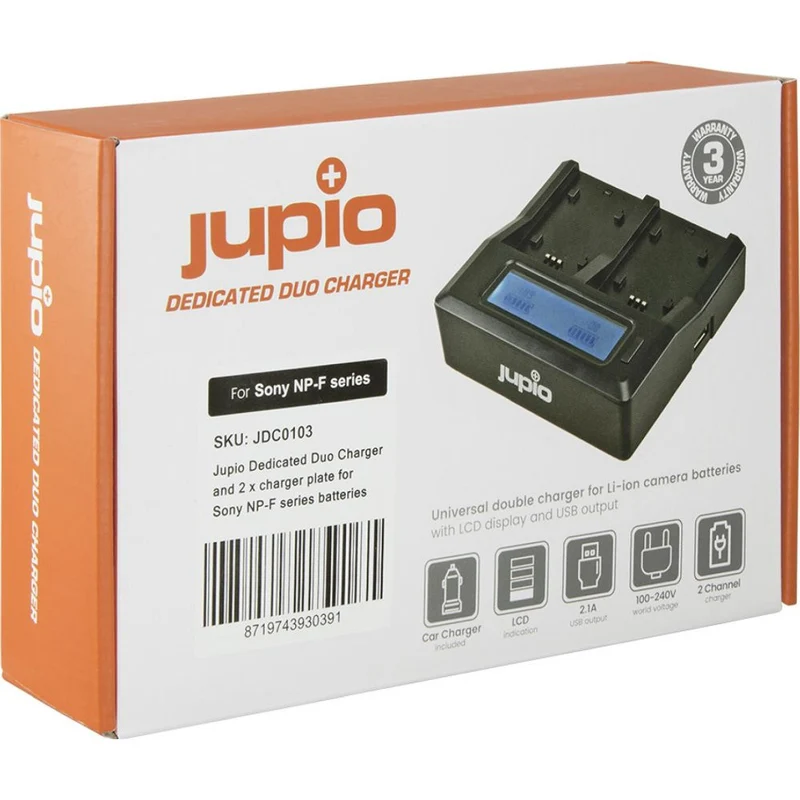 Jupio Dedicated Chargeur double pour Sony NP-F series