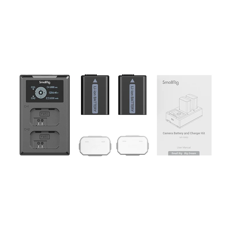 SmallRig Kit de batterie et de chargeur pour caméra NP-FW50 3818
