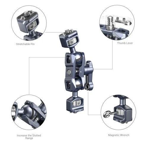 SmallRig Magic Arm avec deux têtes à billes (vis 1/4"-20) 3873