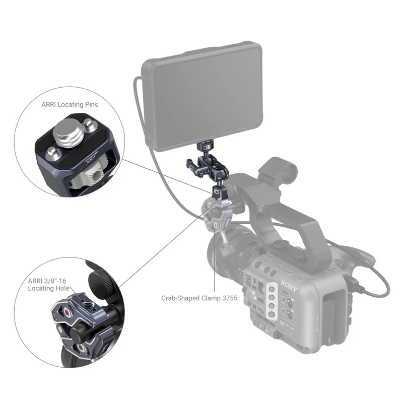 SmallRig Magic Arm avec deux rotules (vis 1/4"-20 et vis de positionnement ARRI) 3874