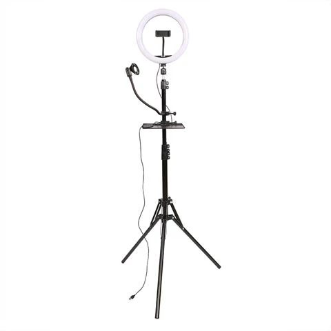StudioKing LED Vlog Set SK-K190 avec Lampe Annulaire et Support de Micro