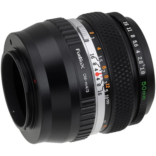 Fotodiox Adaptateur de monture d'objectif - Objectif Olympus Zuiko (OM) 35mm SLR pour boîtier d'appareil photo sans miroir à monture Micro Four Thirds (MFT, M4/3)