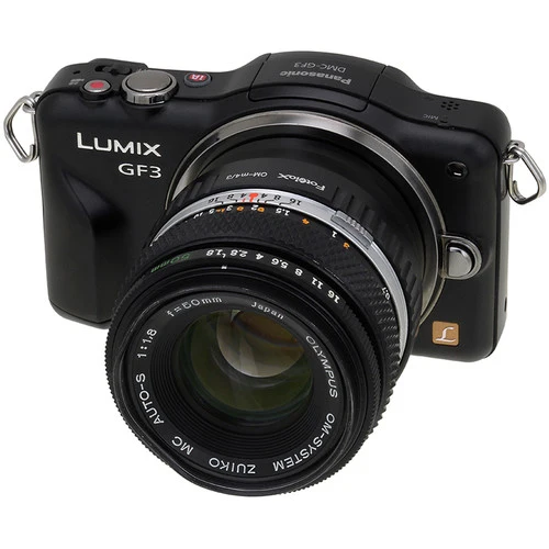Fotodiox Adaptateur de monture d'objectif - Objectif Olympus Zuiko (OM) 35mm SLR pour boîtier d'appareil photo sans miroir à monture Micro Four Thirds (MFT, M4/3)