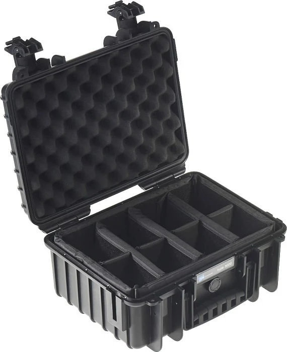B&W type Valises d'extérieur 3000 noir + séparateur