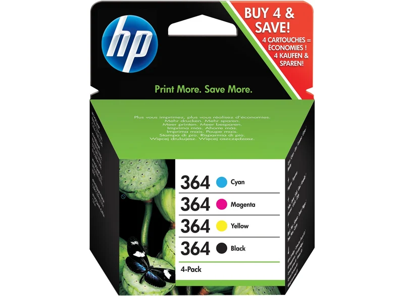 HP 364 Combo Pack Cyan/Magenta/Jaune/Noir