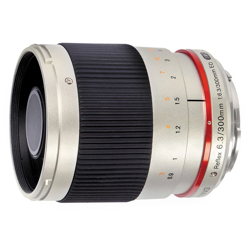 Samyang 300mm Reflex f/6.3 Canon EOS M Argent
