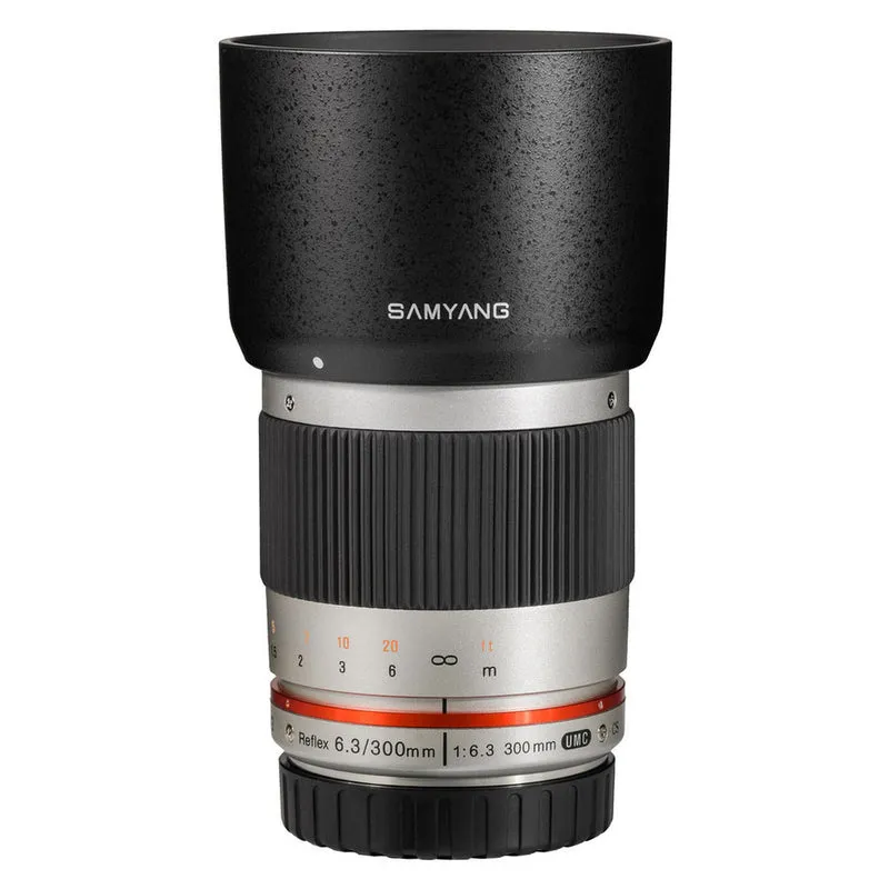 Samyang 300mm Reflex f/6.3 Canon EOS M Argent