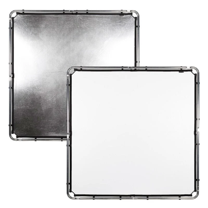 Manfrotto LL LR81531R Skylite Rapid Réflecteur 150 x 150 cm Midi Argent/Blanc
