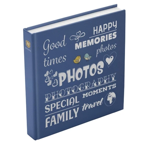 Henzo Album photo 100 pages Wording 30x30 bleu