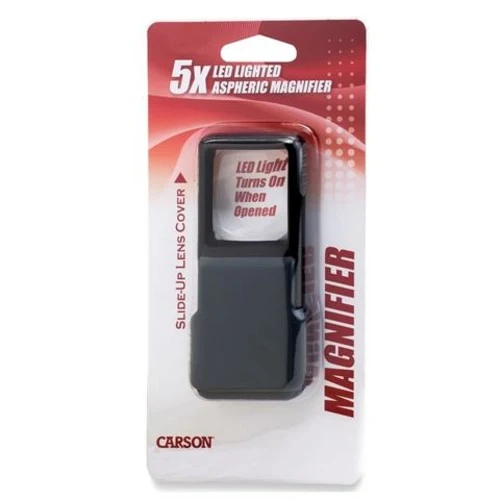Carson Pop-Up Loupe de poche avec LED 5x40mm