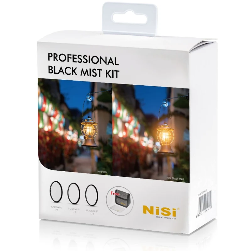 NiSi Professional Noir Mist Kit 1x 1/2 1x 1/4 1x 1/8 + Circular Filtre Pochette 49mm
