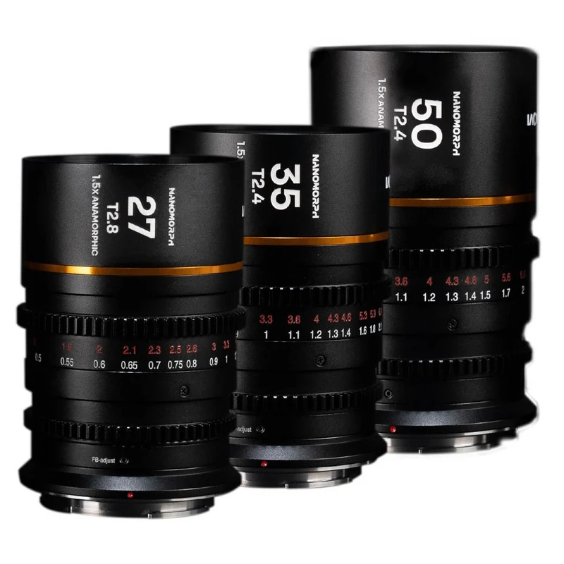 Laowa Nanomorph S35 (27,35,50mm) Ensemble (Ambre) (Cine) Sony E