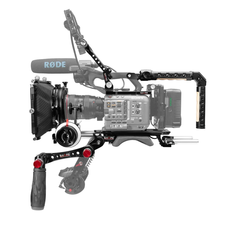 Shape Sony FX6 baseplate, top plate, controller top handle,VF. monture, matte box, follow focus pro
