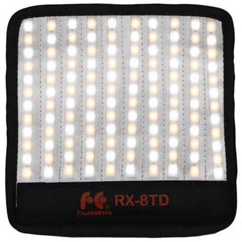 Falcon Eyes Panneau LED bicolore flexible RX-8TD avec batterie et boîte à lumière