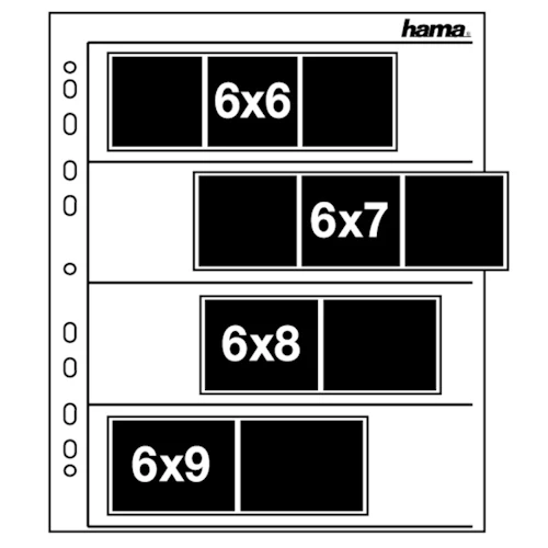 Hama Feuilles négatives Perg.60/70Mm 4X (100 pièces)