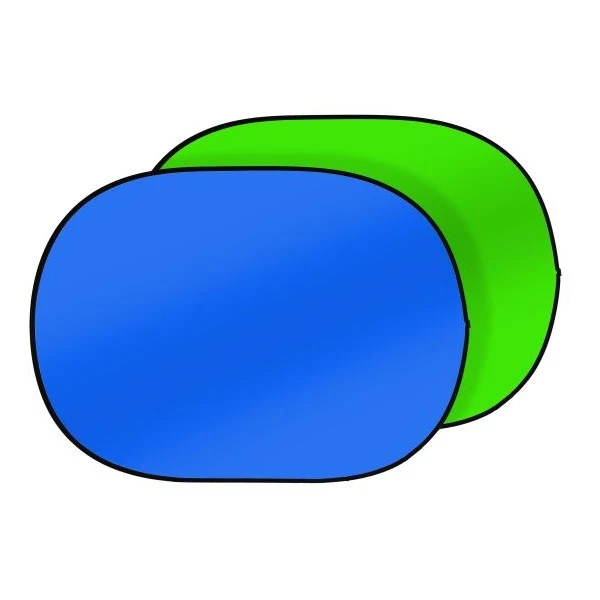 Bresser TR-3 arrière-plan escamotable réversible 150x200cm vert/bleu