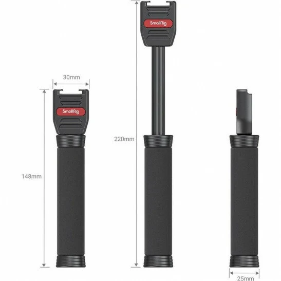 SmallRig 3182 Stretchable Mic Handle pour sans Fil Lavalier Microphones