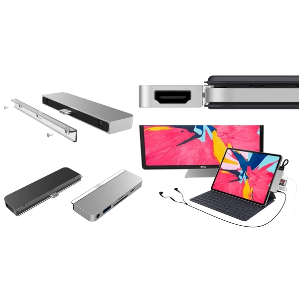 Hyper 6-in-1 USB-C hub iPad Pro Argent