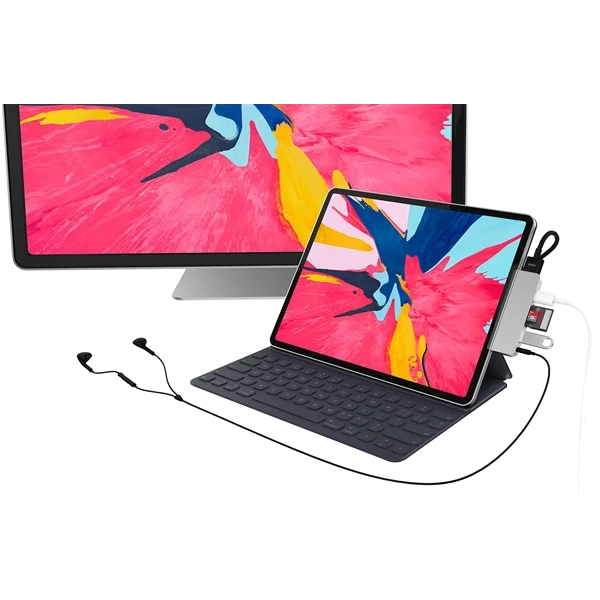 Hyper 6-in-1 USB-C hub iPad Pro Argent